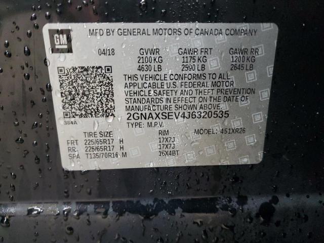 2018 CHEVROLET EQUINOX LT #3278645930