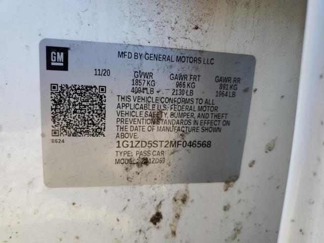 2021 CHEVROLET MALIBU LT #3296228404