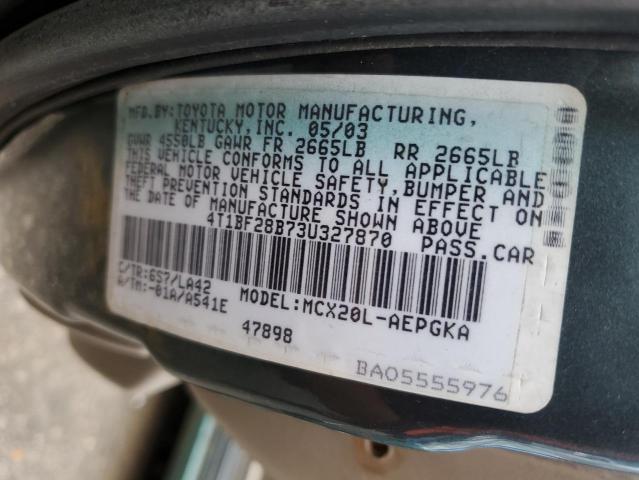 2003 TOYOTA AVALON XL #3292486676
