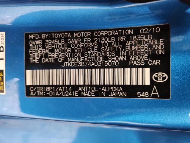 2010 TOYOTA SCION TC - JTKDE3B74A0315070