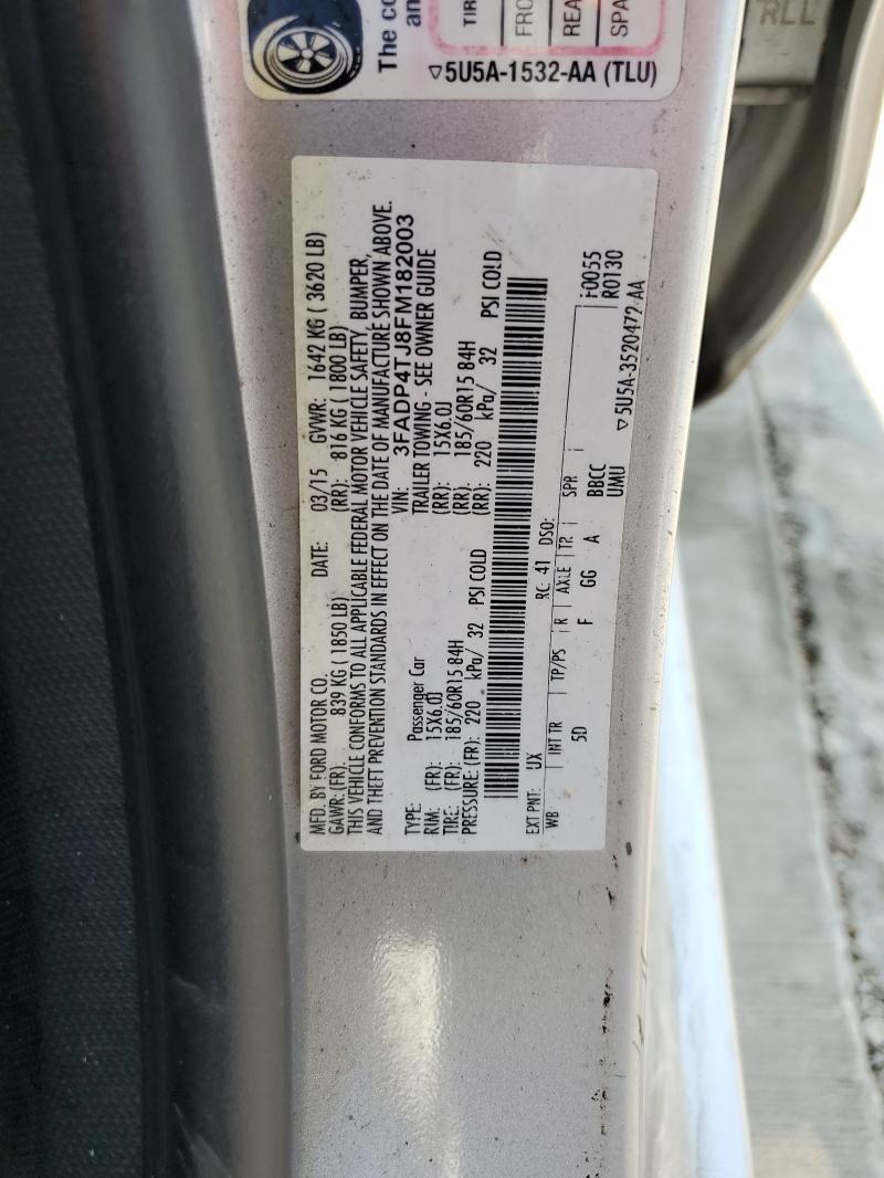 2015 FORD FIESTA S - 3FADP4TJ8FM182003