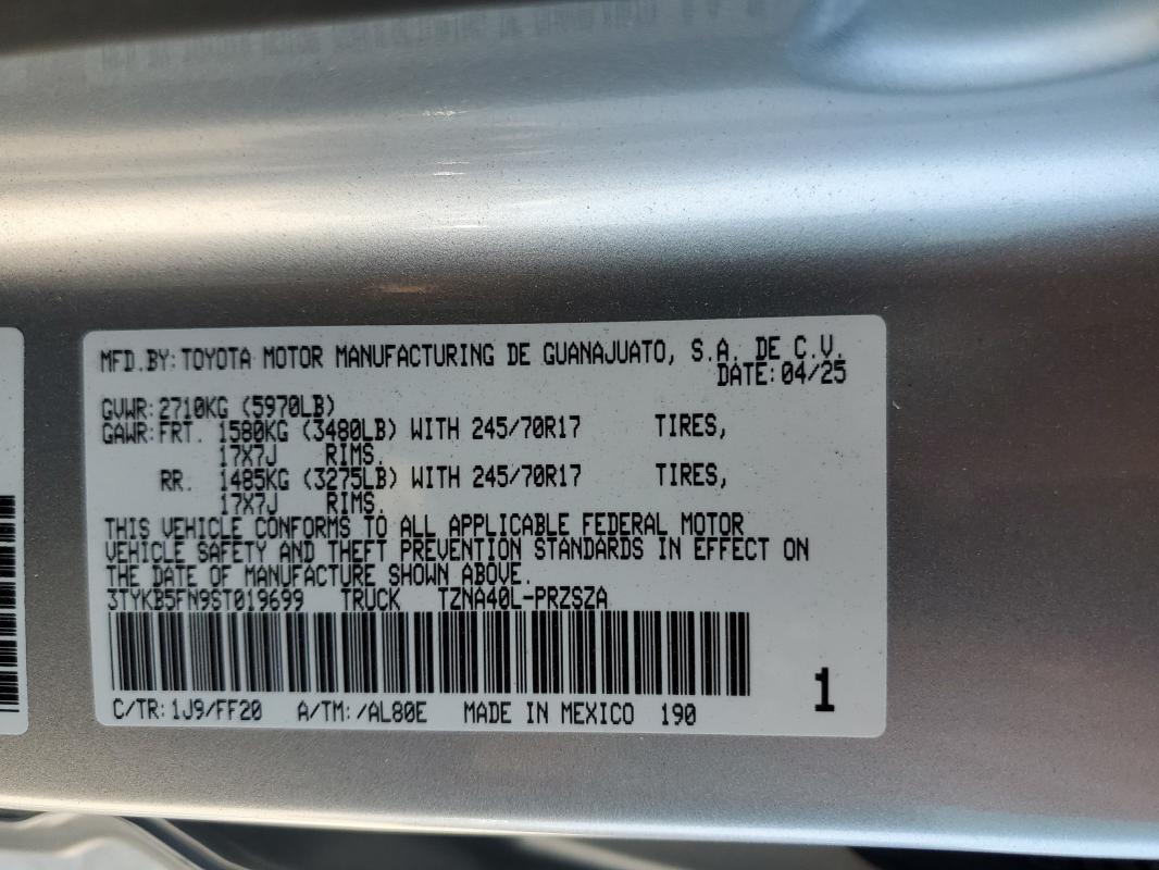 2025 TOYOTA TACOMA DOU - 3TYKB5FN9ST019699