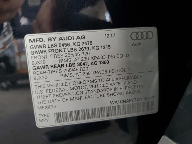 2018 AUDI Q5 PRESTIGE WA1CNAFY7J2116717