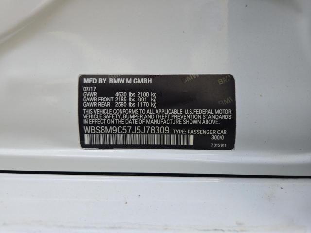 2018 BMW M3 WBS8M9C57J5J78309