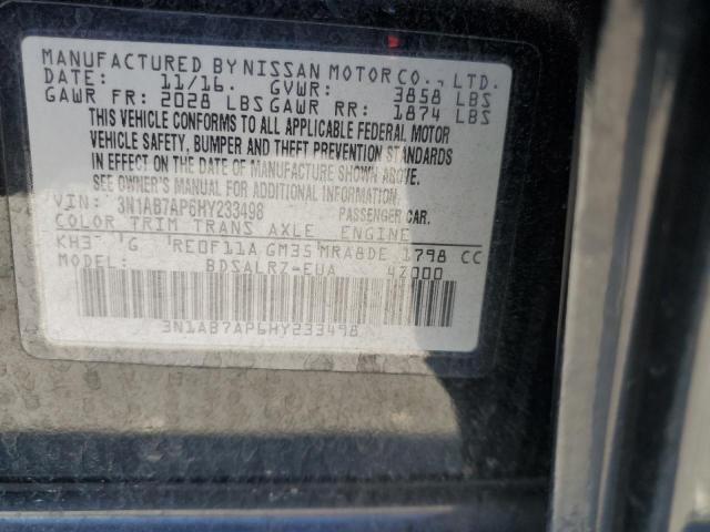 2017 NISSAN SENTRA S 3N1AB7AP6HY233498