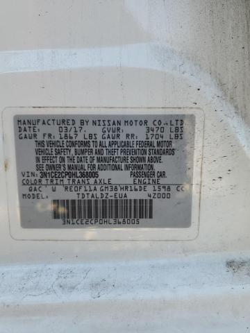 2017 NISSAN VERSA NOTE 3N1CE2CP0HL368005