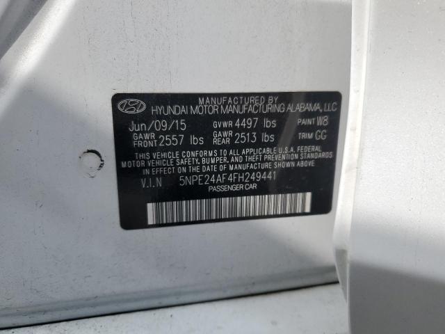 2015 HYUNDAI SONATA SE 5NPE24AF4FH249441
