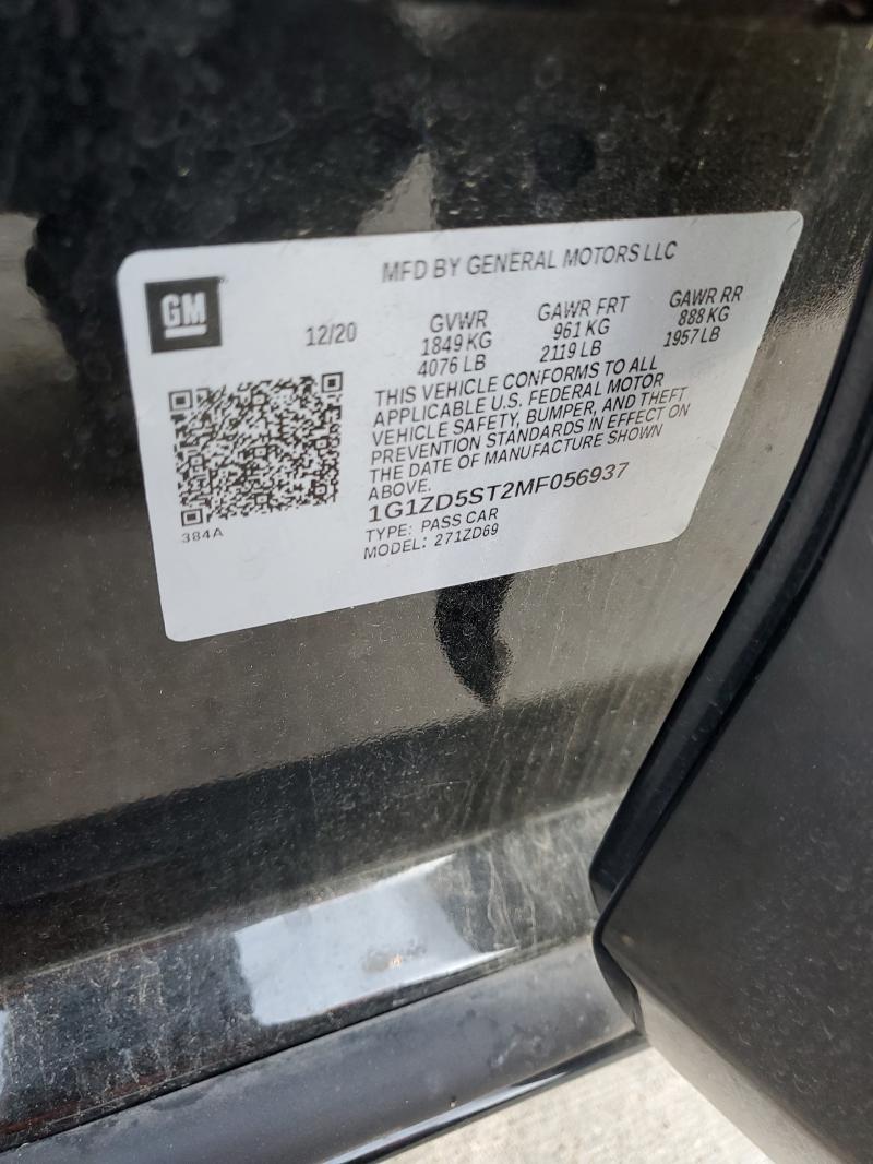 2021 CHEVROLET MALIBU LT #3293547411