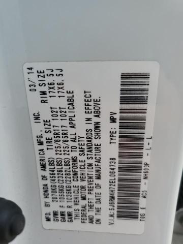 2014 HONDA CR-V EXL - 5J6RM4H72EL064738