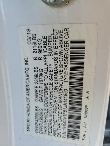 2018 HONDA ACCORD EXL #3261962478