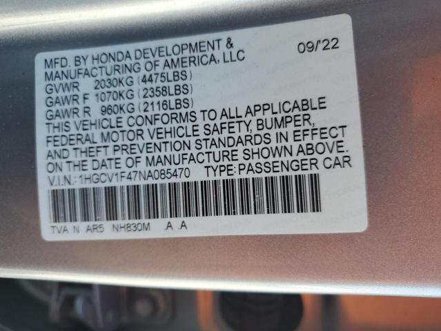 2022 HONDA ACCORD SPO - 1HGCV1F47NA085470