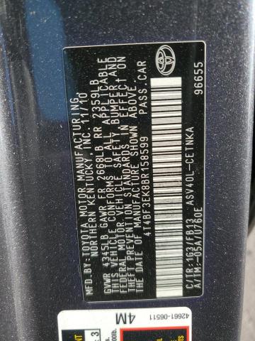 2011 TOYOTA CAMRY BASE - 4T4BF3EK8BR158599