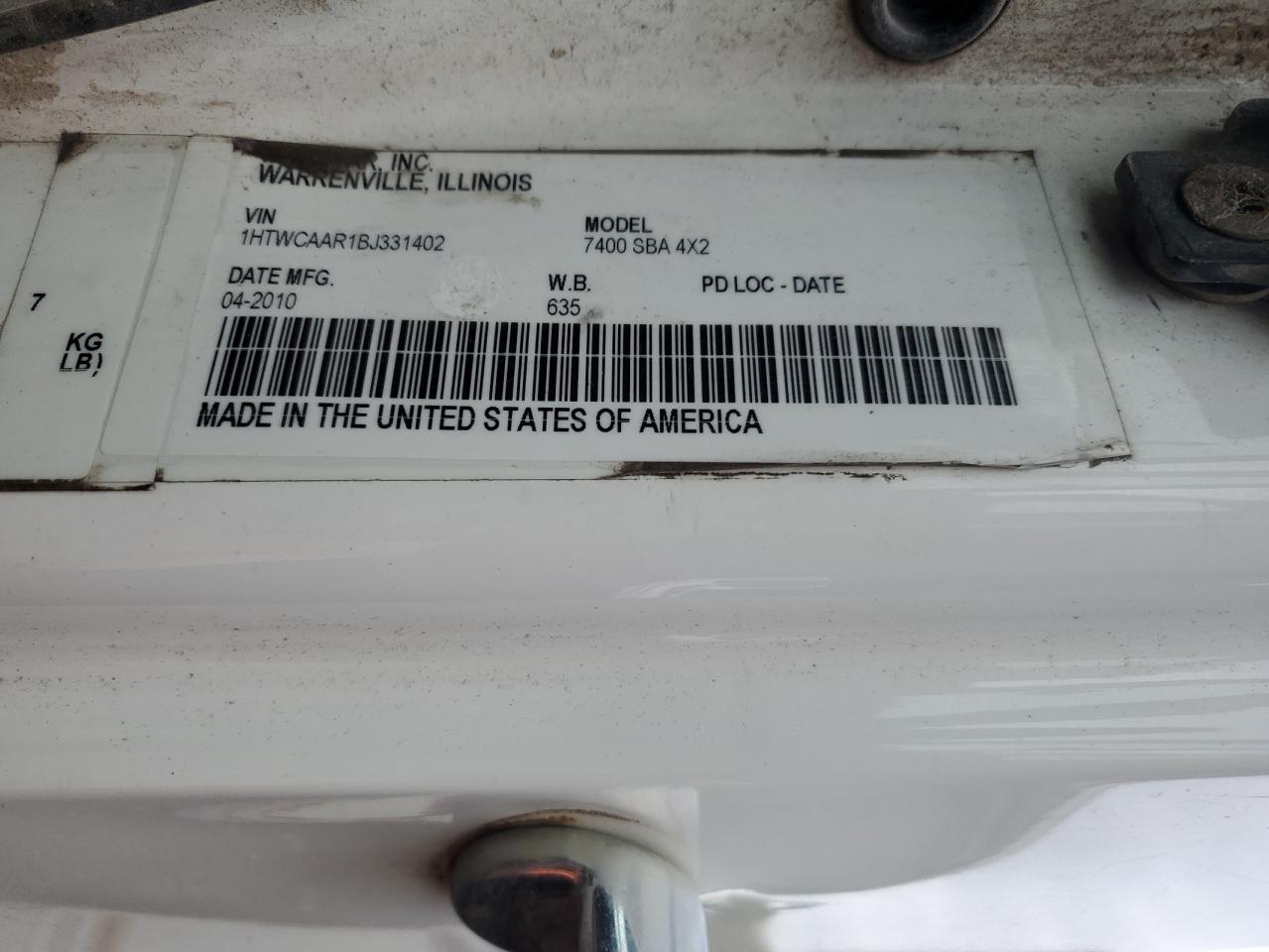 Lot #3277080177 2011 INTERNATIONAL 7000 7400