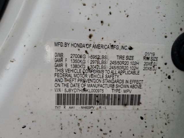 2019 ACURA MDX SPORT - 5J8YD7H56KL000975