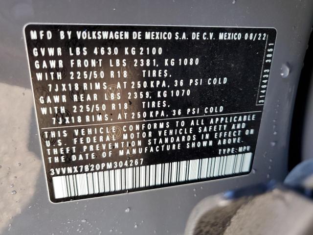 2023 VOLKSWAGEN TAOS SE 3VVNX7B20PM304267