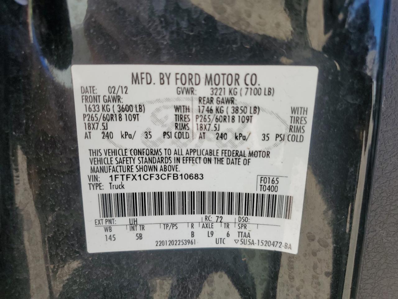 FORD F-150 SUPER CAB