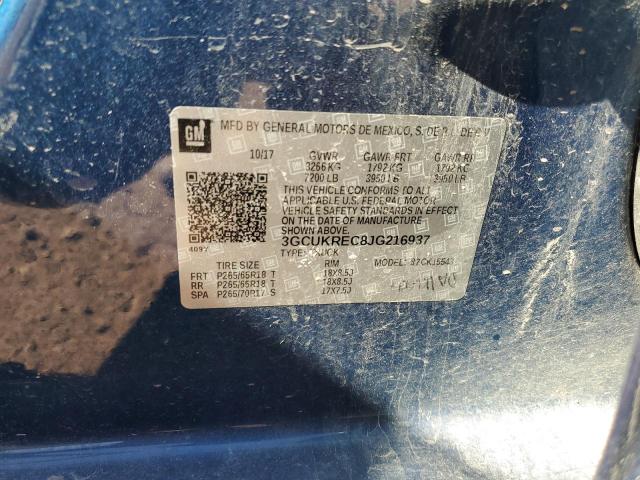 2018 CHEVROLET SILVERADO 3GCUKREC8JG216937