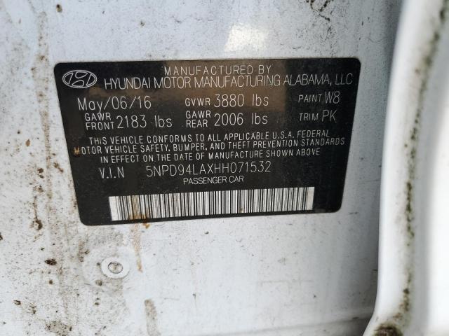 2017 HYUNDAI ELANTRA EC 5NPD94LAXHH071532