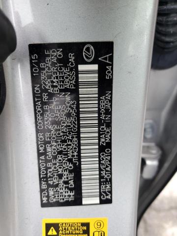 2016 LEXUS CT 200 JTHKD5BH1G2259543