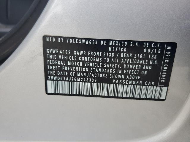 2016 VOLKSWAGEN JETTA SE 3VWD67AJ7GM243339