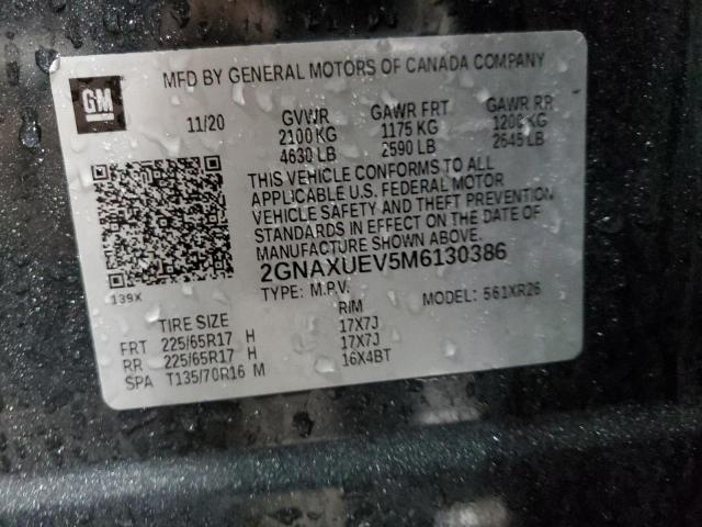 2021 CHEVROLET EQUINOX LT #3278599948