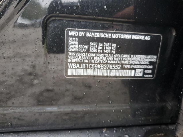 2019 BMW 530XE WBAJB1C59KB376552