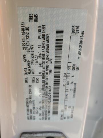 2018 FORD ESCAPE TIT 1FMCU9J92JUD11633