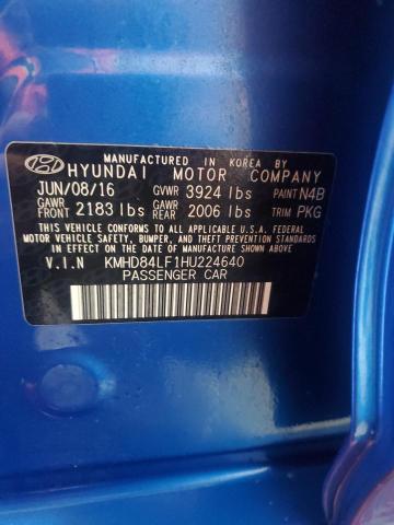 2017 HYUNDAI ELANTRA SE - KMHD84LF1HU224640