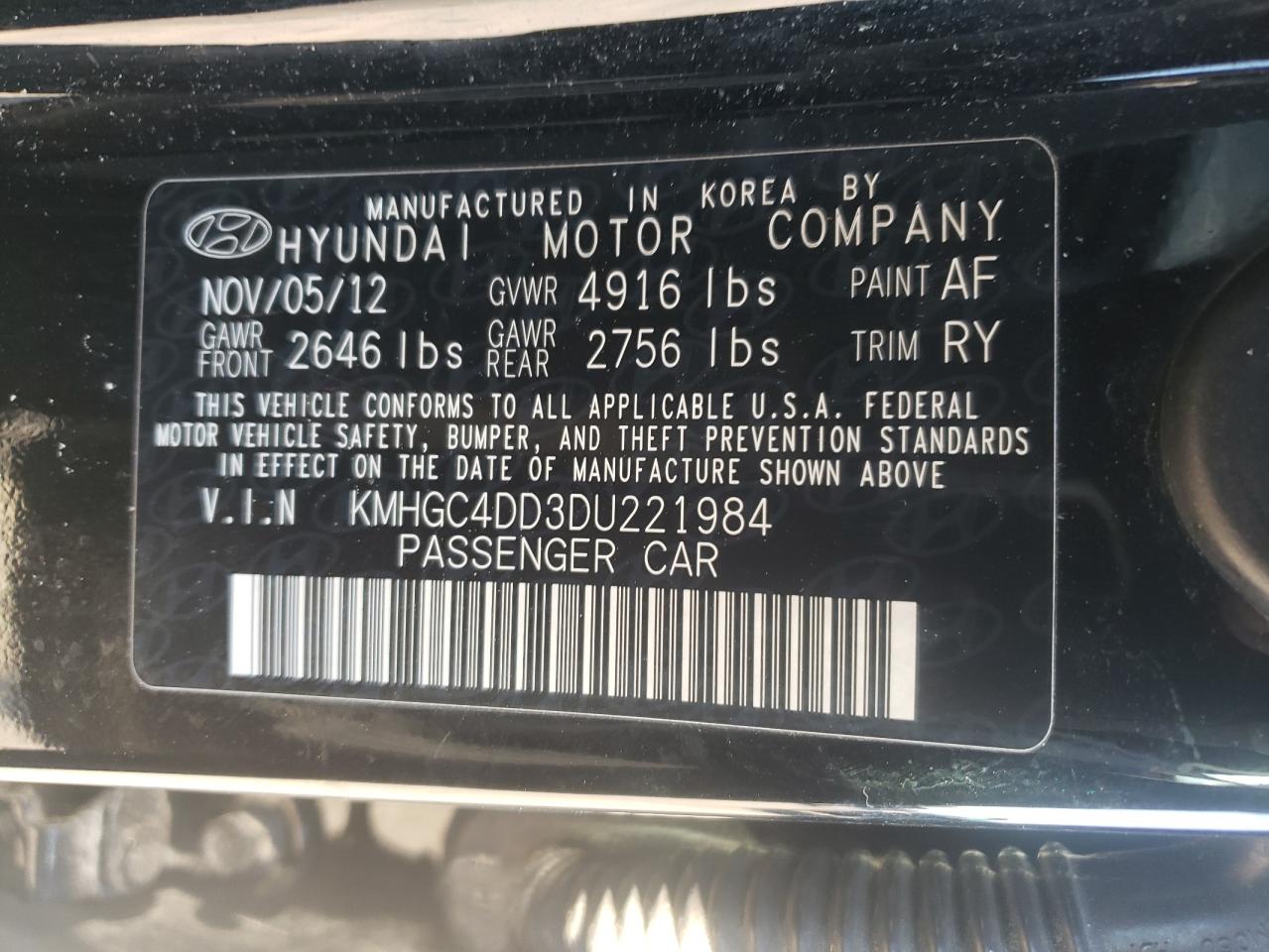 HYUNDAI GENESIS 3.8L