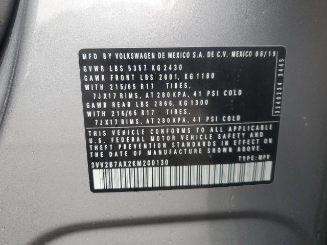 2019 VOLKSWAGEN TIGUAN SE #3278740643