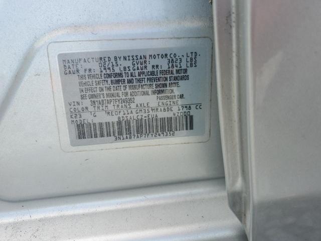 2015 NISSAN SENTRA S - 3N1AB7AP7FY249352