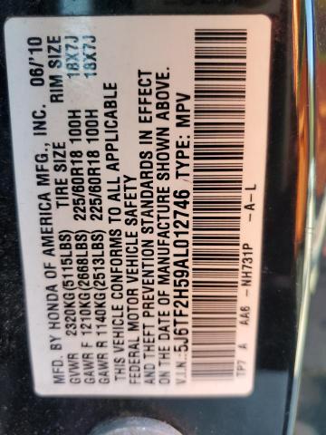 2010 HONDA ACCORD CROSSTOUR EXL - 5J6TF2H59AL012746