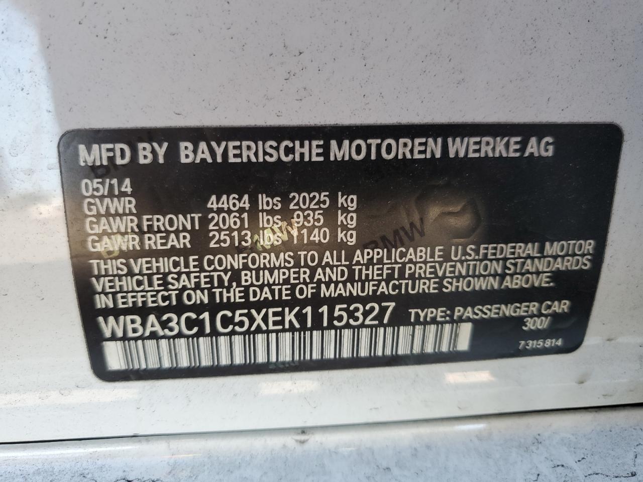 BMW 3 SERIES I SULEV