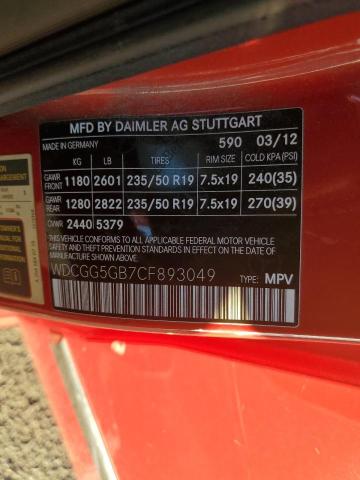 2012 MERCEDES-BENZ GLK 350 - WDCGG5GB7CF893049