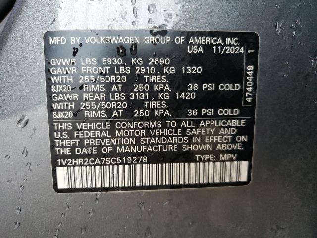 2025 VOLKSWAGEN ATLAS SE - 1V2HR2CA7SC519278