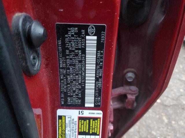 2021 TOYOTA CAMRY LE - 4T1C11AK5MU594949