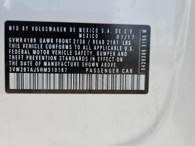 2017 VOLKSWAGEN JETTA S - 3VW2B7AJ5HM310167