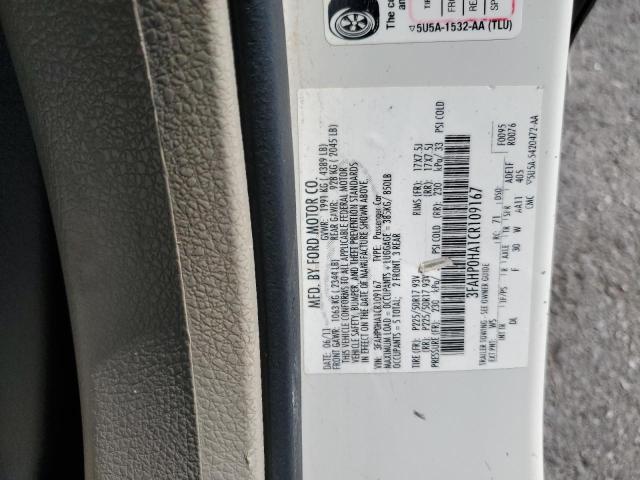 2012 FORD FUSION SE - 3FAHP0HA1CR109167