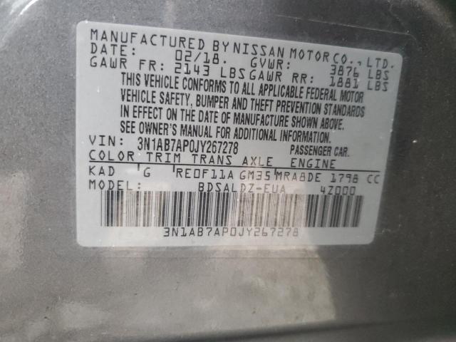 2018 NISSAN SENTRA S - 3N1AB7AP0JY267278