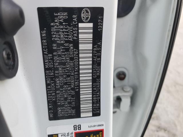 2019 TOYOTA AVALON XLE - 4T1BZ1FB1KU003767