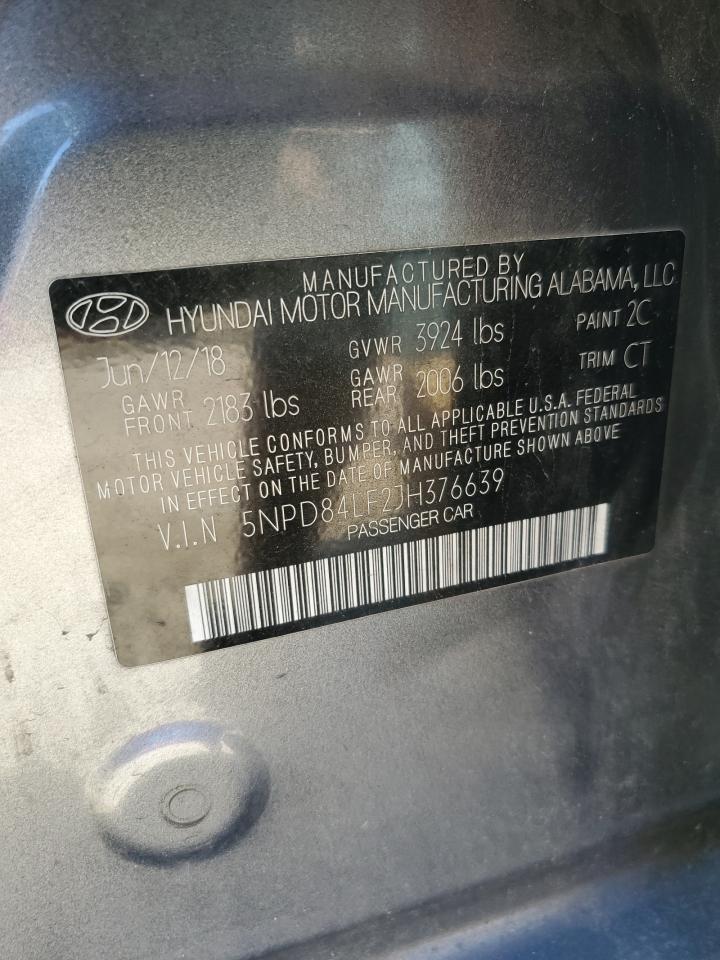 Lot #3315962143 2018 HYUNDAI ELANTRA SEL