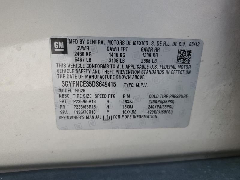 2013 CADILLAC SRX LUXURY - 3GYFNCE35DS649415