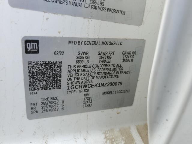 2022 CHEVROLET SILVERADO #3279525234