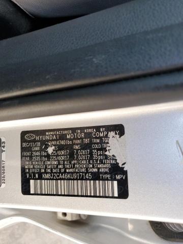 2019 HYUNDAI TUCSON SE KM8J2CA46KU917145