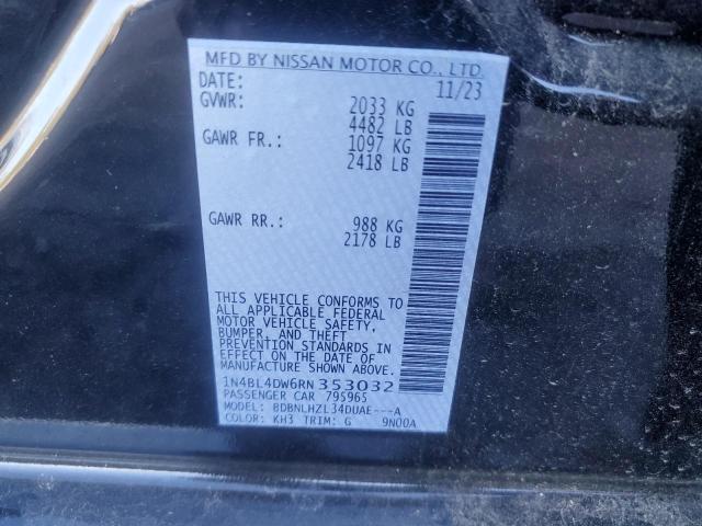 2024 NISSAN ALTIMA SV 1N4BL4DW6RN353032