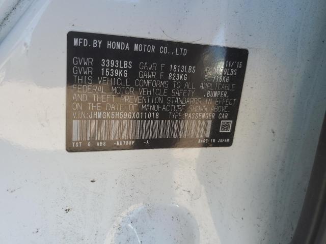 2016 HONDA FIT LX - JHMGK5H59GX011018