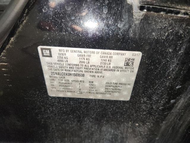 2017 CHEVROLET EQUINOX LT - 2GNALCEK0H1583538