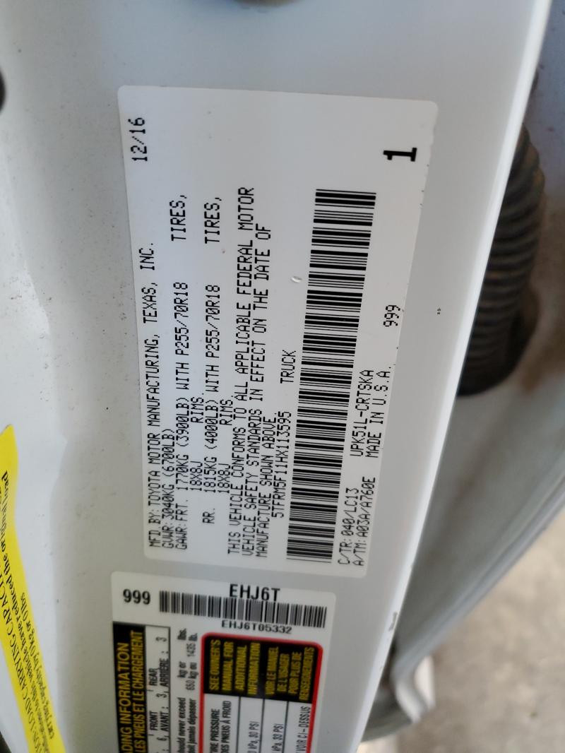 2017 TOYOTA TUNDRA DOU 5TFRM5F11HX113595