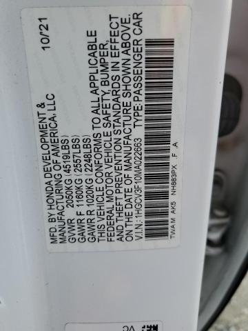 2021 HONDA ACCORD HYB - 1HGCV3F10MA022663