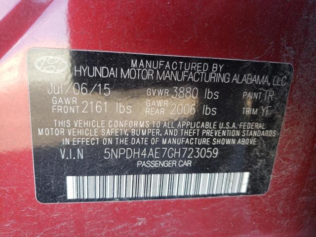 2016 HYUNDAI ELANTRA SE #3296085850